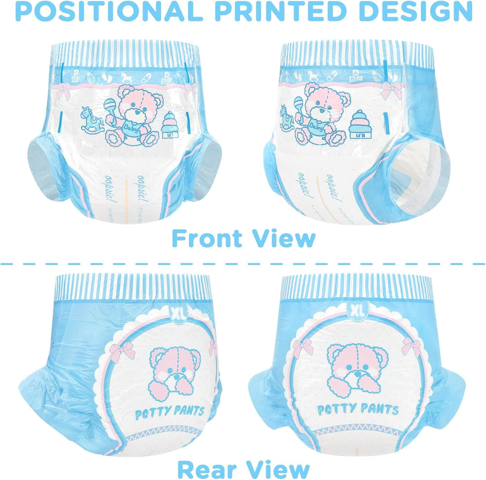 Adult Printed Diapers 5500-5800ml 10 Pieces - Toilet Briefs (XL)