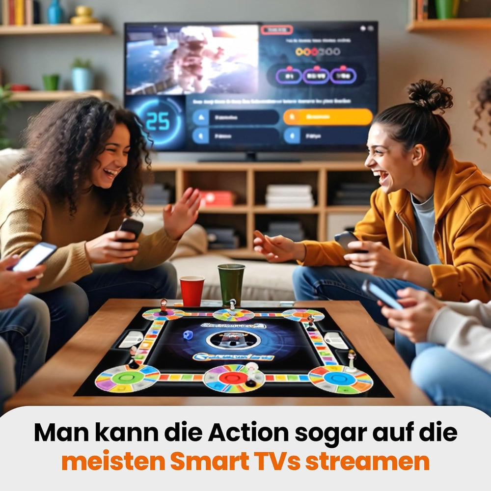 Outsmarted – Digital Quiz Board Game | Children, adolescents and adults | Next Generation Gaming Night for Family and Friends | 2–24 players | Ages 8+ | Over 10,000 questions