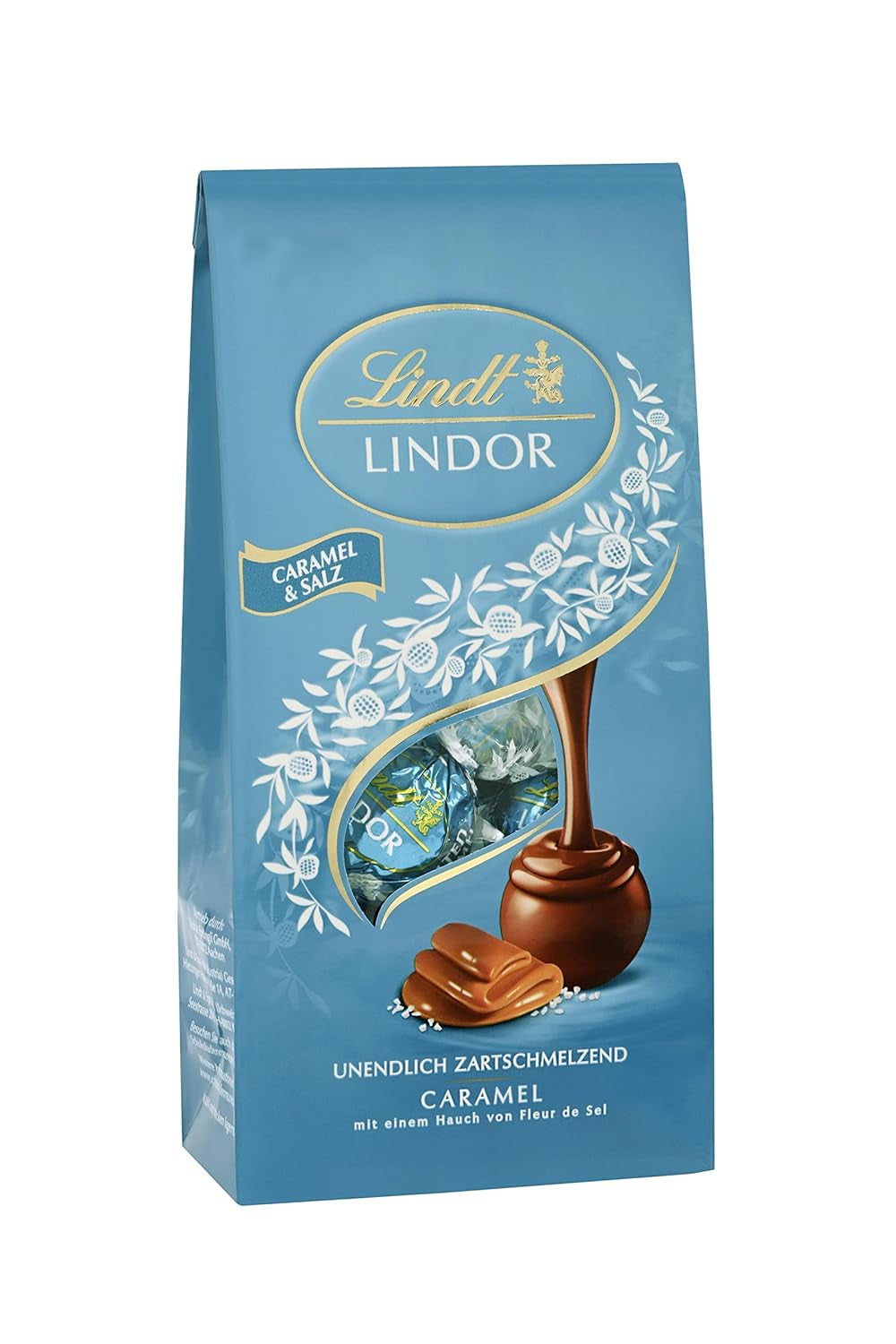Mix de sfere din ciocolata Lindt LINDOR, 137 grame Bomboane de Ciocolata Naty Shop 137 grame Caramel sarat