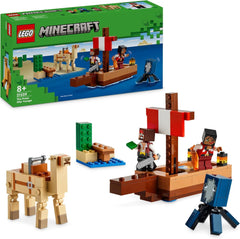 LEGO Minecraft The Pirate Ship Voyage Squid and Camel Pirate Figure Toy Ship Building Role Play Gift for Boys and Girls 8 Years Old 21259 Building Sets Besuche den LEGO-Store Default Title