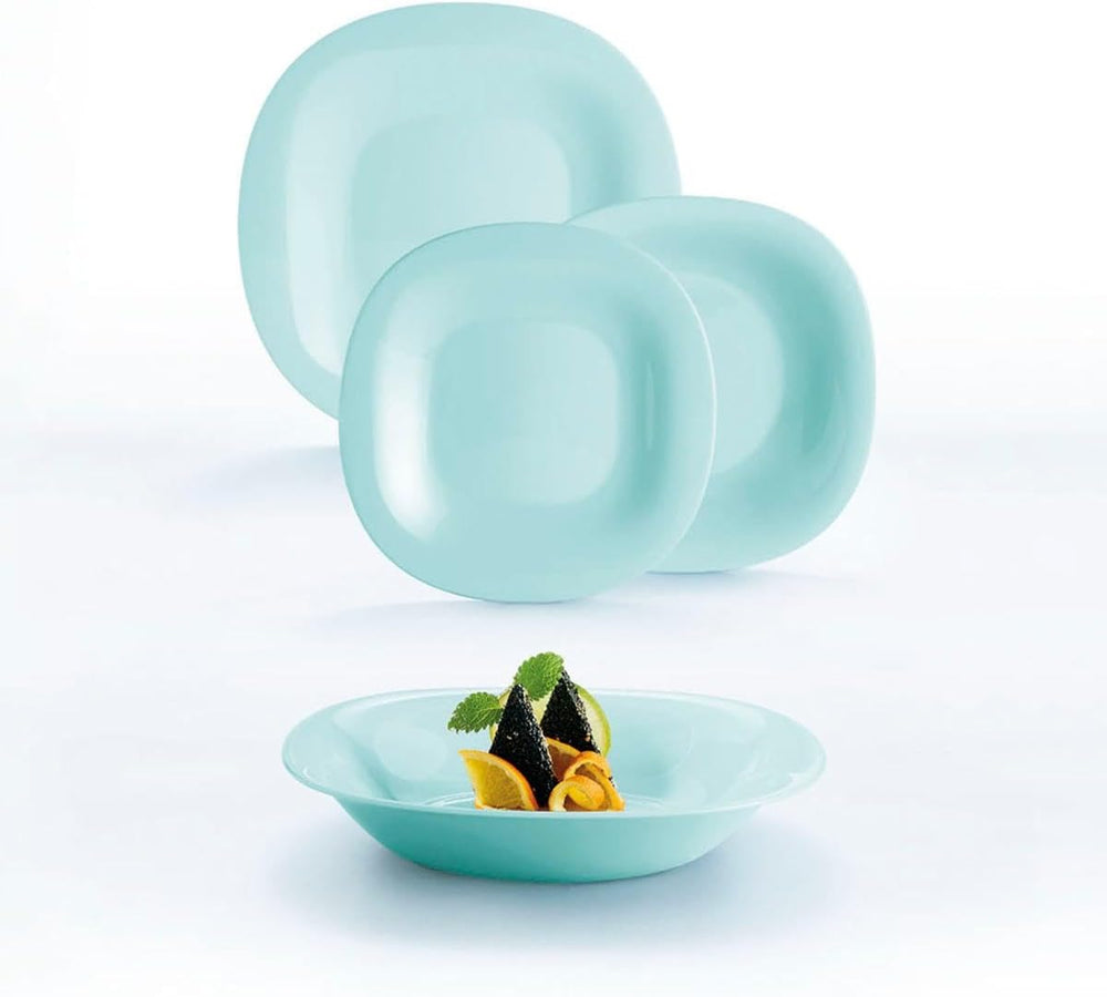 Set de tacâmuri turcoaz cu 18 piese