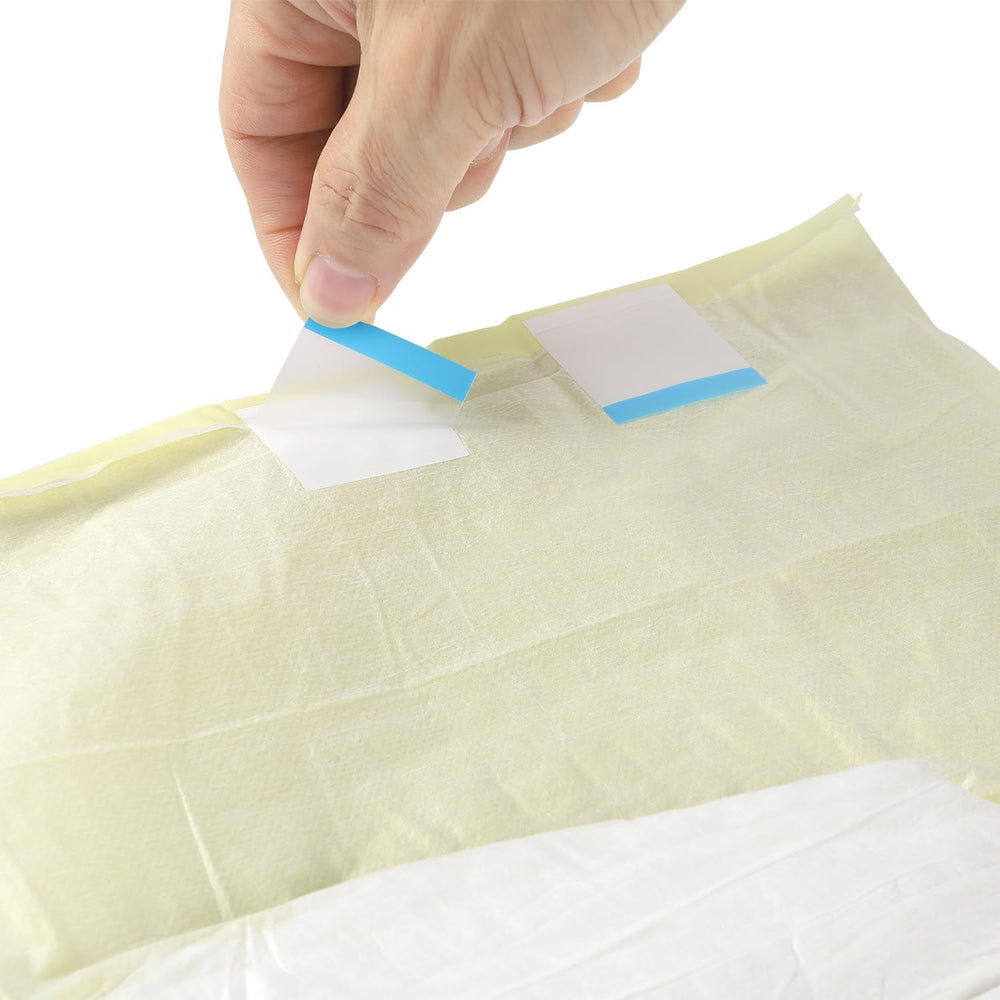 CutiePlusU Adult Diapers, 10 Pack Disposable Incontinence Panties with Loops for Women and Men, Maximum Absorbency Overnight - Yellow (Medium Size 71-96cm)