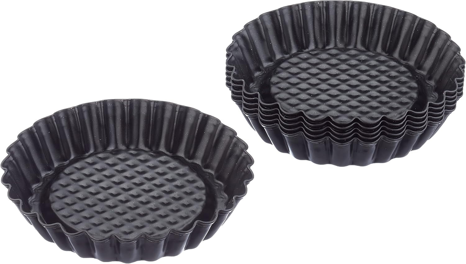 ORIGINAL KAISER Classic Obstbodenform 28 Cm, Obstkuchenform, Gleichmäßige Bräunung & Classic Mini Torteletts 6 Stück, Tartelette Förmchen 10 Cm, Tarteform Klein, Tortelettförmchen Antihaftbeschichte Baking molds and trays Naty Shop
