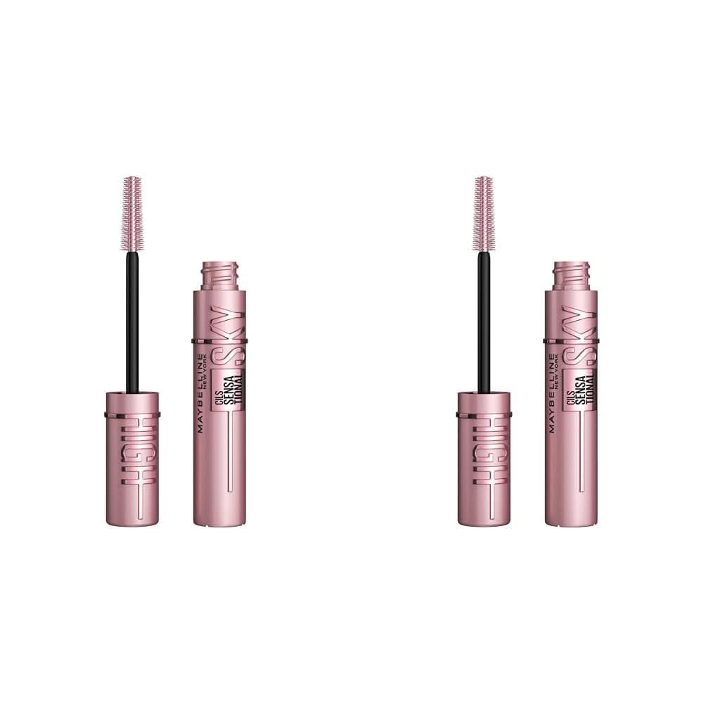 Maybelline Lash Sensational Sky High Cosmetics and Beauty Naty Shop Very Black 9.6 ml (2 pieces) Lash Sensational Sky High Mascara, Very Black