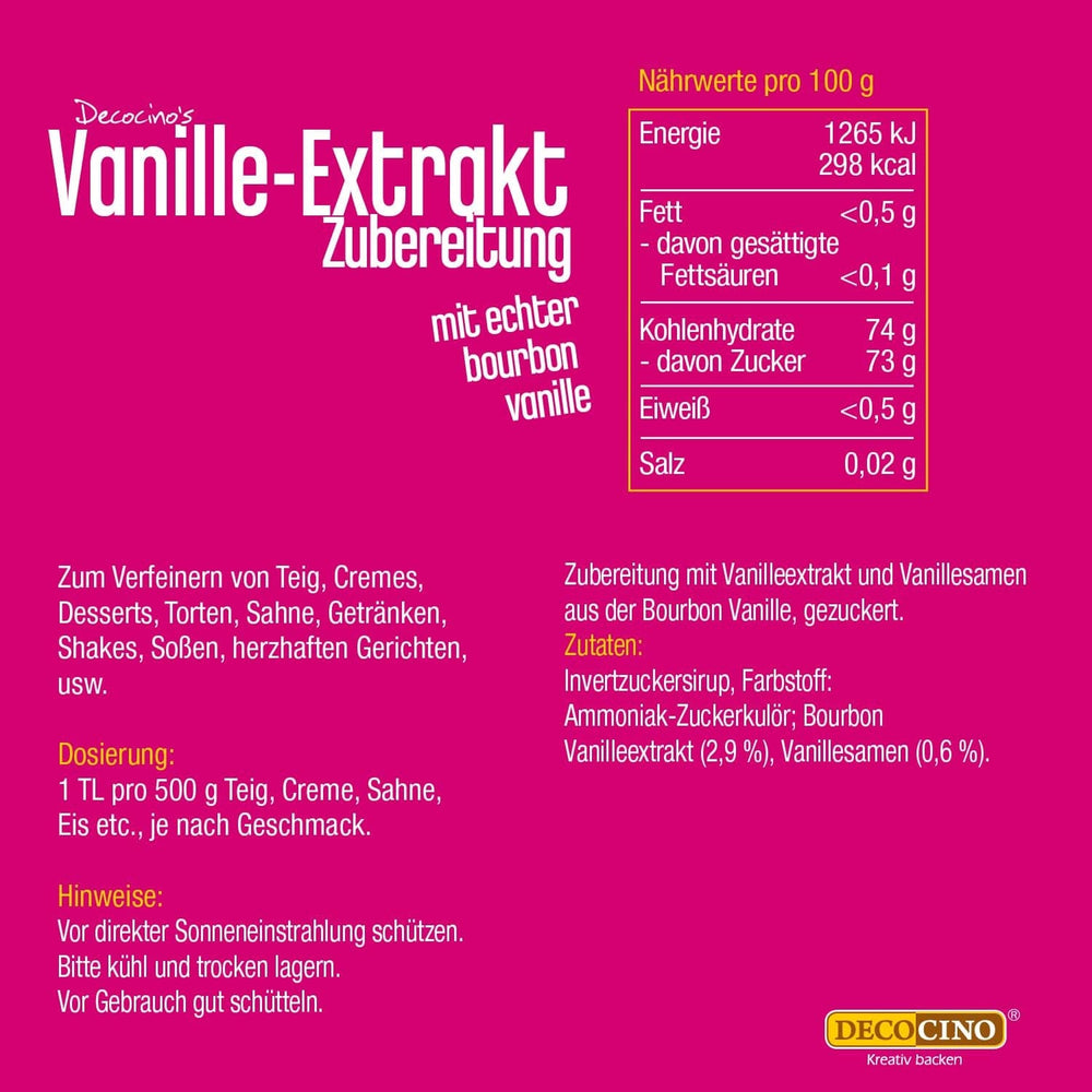 DECOCINO Vanilla extract (20 ml) Aromas Naty Shop