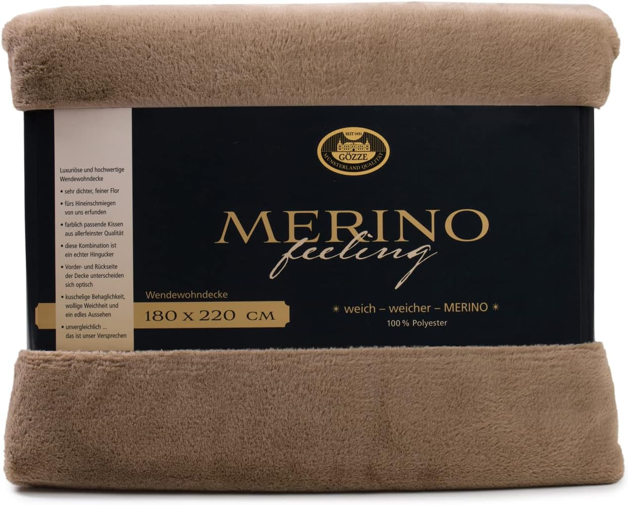 Gözze - Comfortable Blanket, Reversible, High Density 600 G/M², 150 X 200 Cm - Dark Green Beds and Blankets Besuche den GÃ¶zze-Store Taupe 180 X 220 Cm