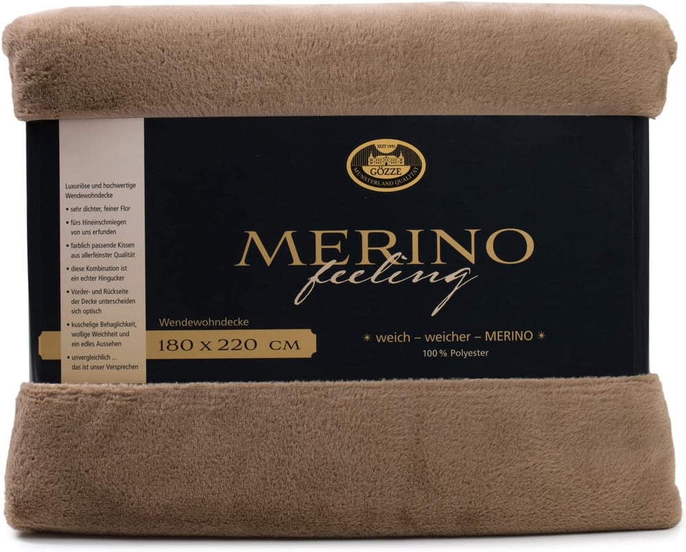 Gözze - Comfortable Blanket, Reversible, High Density 600 G/M², 150 X 200 Cm - Dark Green Beds and Blankets Besuche den GÃ¶zze-Store Taupe 180 X 220 Cm