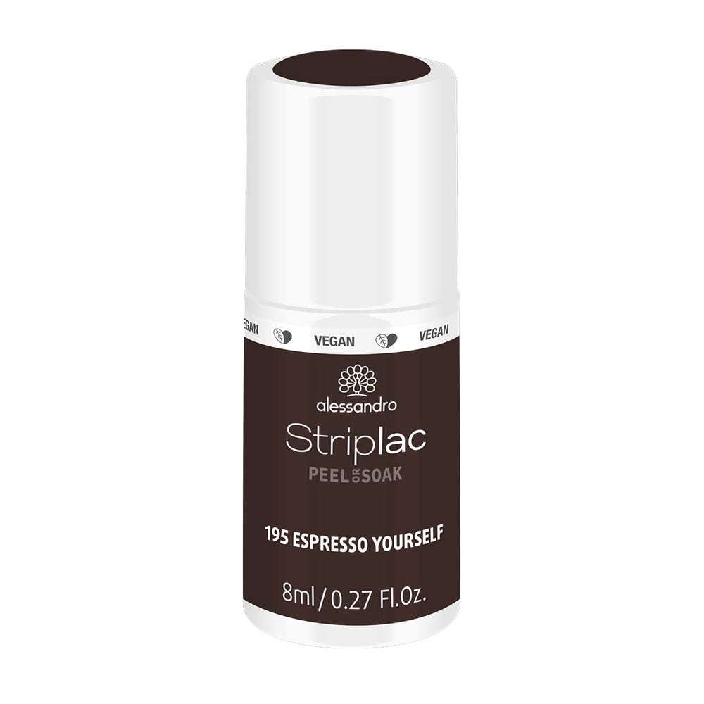 UV nail polish alessandro Striplac Midnight Black – Delicate and long-lasting – Easy removal thanks to peel-off removal technology – Vegan and cruelty-free – 8 ml