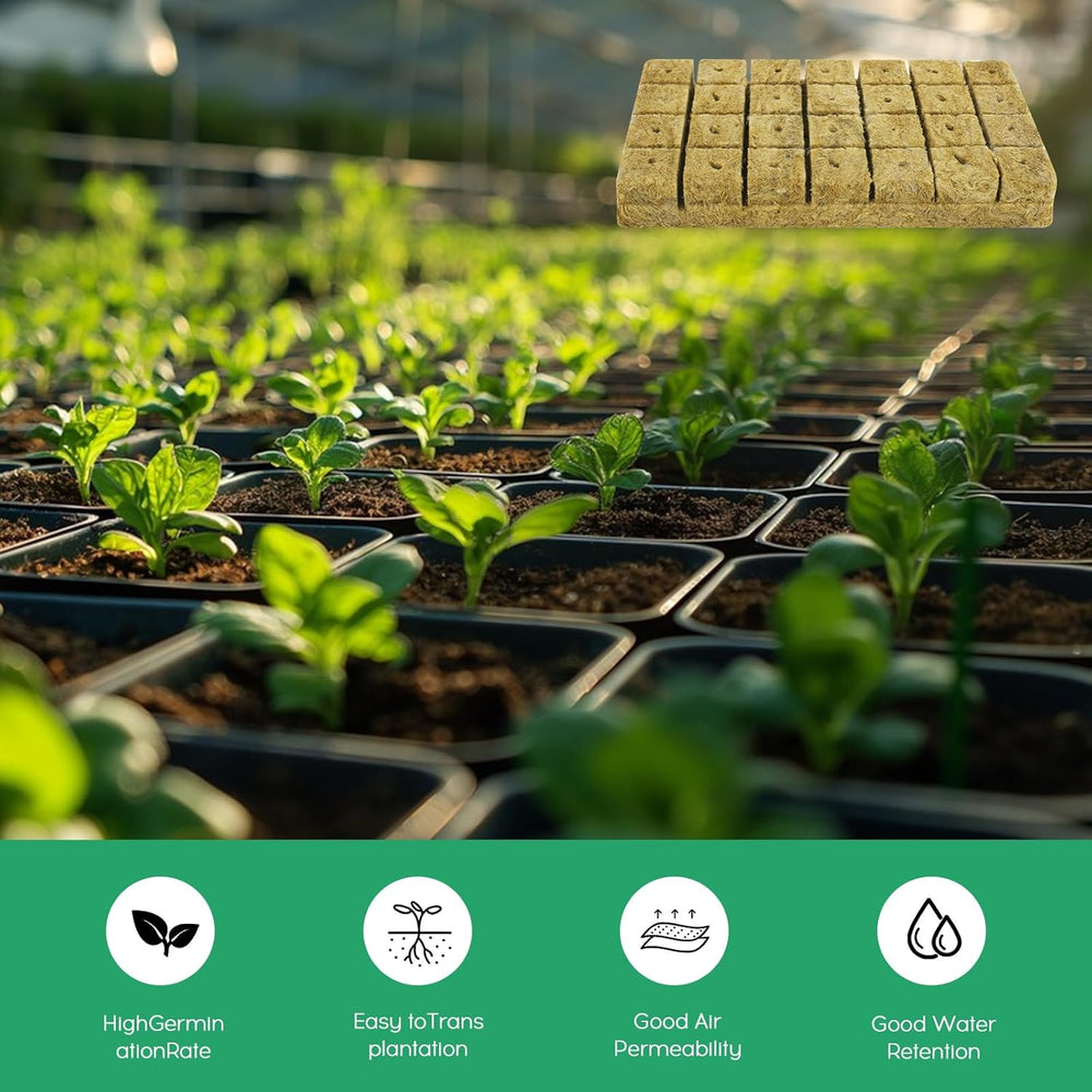 28 Rockwool Cubes, Rockwool Set, Rockwool Growing Mat, Soilless Hydroponic Growing Mat, Rockwool Cube, Rockwool Cubes for Cuttings, Cloning, Propagation 4*4*4cm