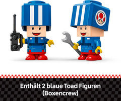 LEGO Super Mario: Mario Kart – Toad's Garage Set, Nintendo Mechanic Toy with 2 Blue Toad Character Figures for Independent Play, Birthday Gift for Boys, Girls and Gamers Aged 8 Plus 72035