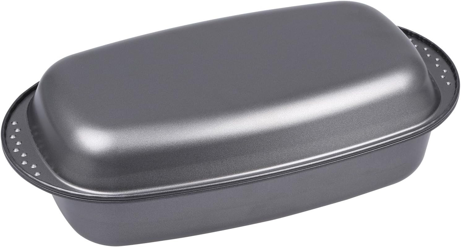 Chg 9942-04 Bratenform Mit Deckel, Antihaftbeschichte, Anthracite-Metallic, 37 X 20 X 7 Cm Baking molds and trays Naty Shop