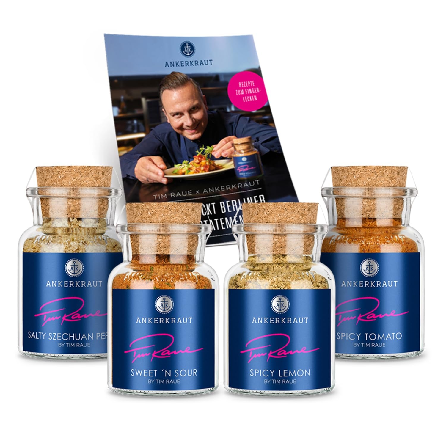 Ankerkraut Smoky Fries by Tim Raue, Mischung würzender Ingredient für Pommes Frites, Gourmet Pommes mit Rauch-Aroma, 145 g in Korkenglas