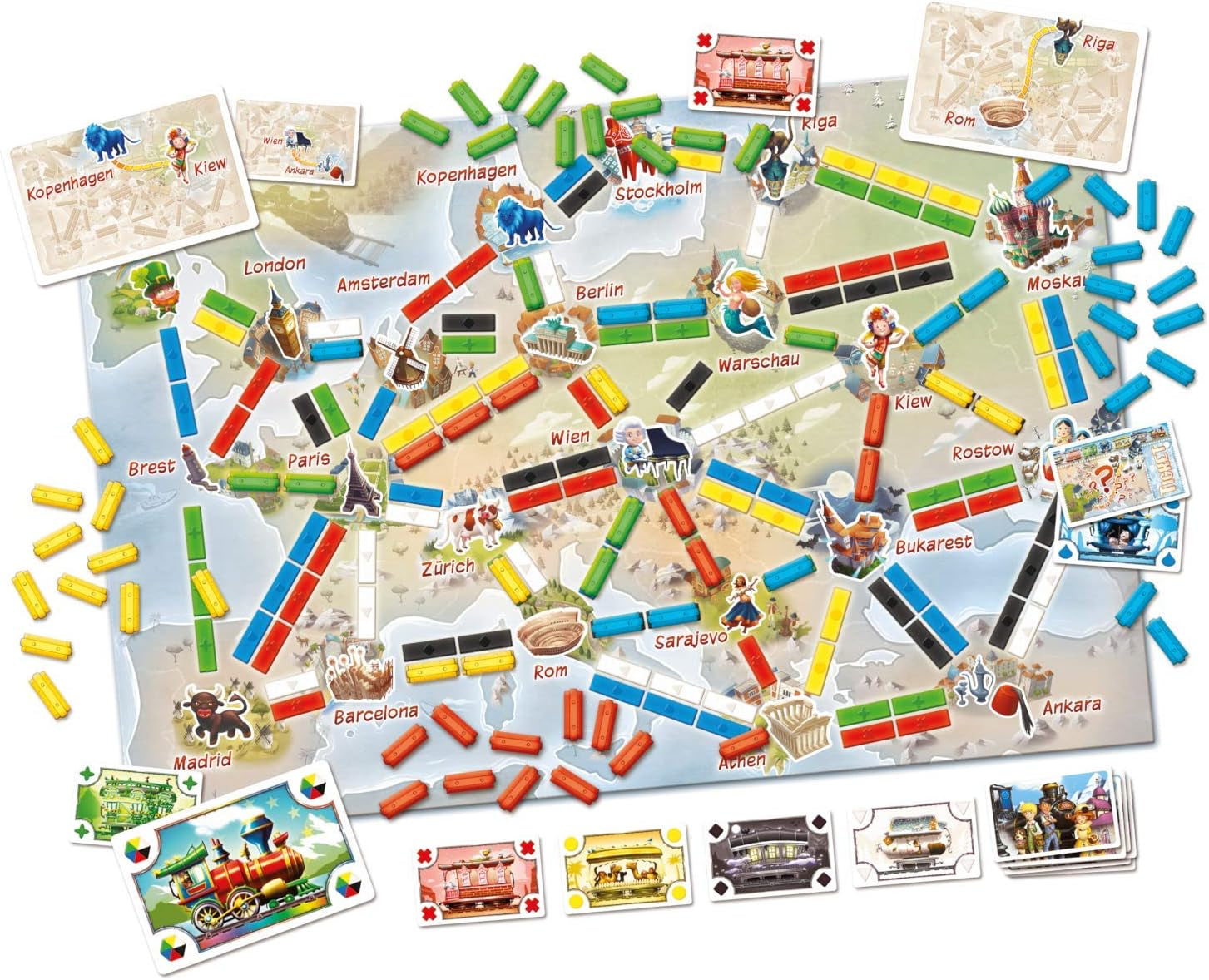 Days of Wonder, Ticket to Travel - My First Trip, Kids Game, Board Game, 2-4 Players, Ages 6+, 20+ minutes, German