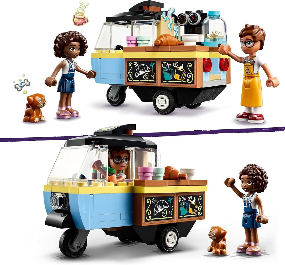 LEGO Friends Rolling Café Small Baking Toy for Kids, Gift for Girls and Boys 6 Years Old, Educational Toy with Aliya, Jules and Aira the Dog 42606 Building Sets Beuche den LEGO-Store