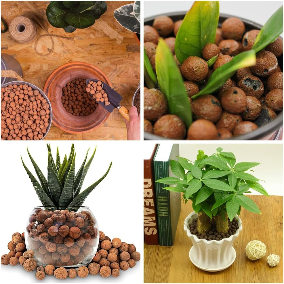 Coarse-Grained Clay Granules, Expanded Clay Granules, Plant Granules, Expanded Clay 1L Hydroponic Planting Substrate, 5-8mm Granulation Clay Granules