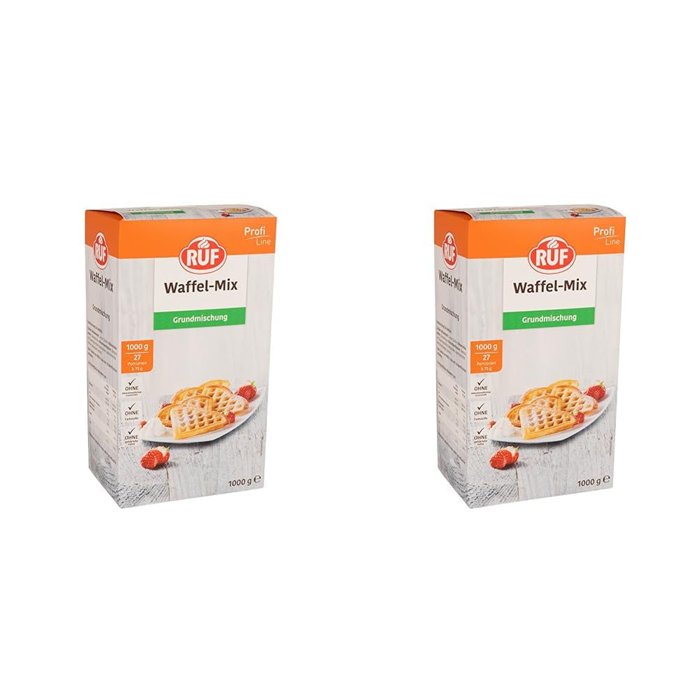 RUF Rührkuchen Backmischung, Nur Wasser & Öl Zugeben, Rezeptur Für Blechkuchen, Kastenkuchen, Muffins, Gugelhupf Und Tortenböden, 1X1000G Mixture for baking and cooking Naty Shop Wafelteig 1 Kg (2Er Pack)