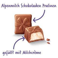 Praline Milka Congratulations – Alpine milk chocolate with fine milk cream filling – 10 x 110g