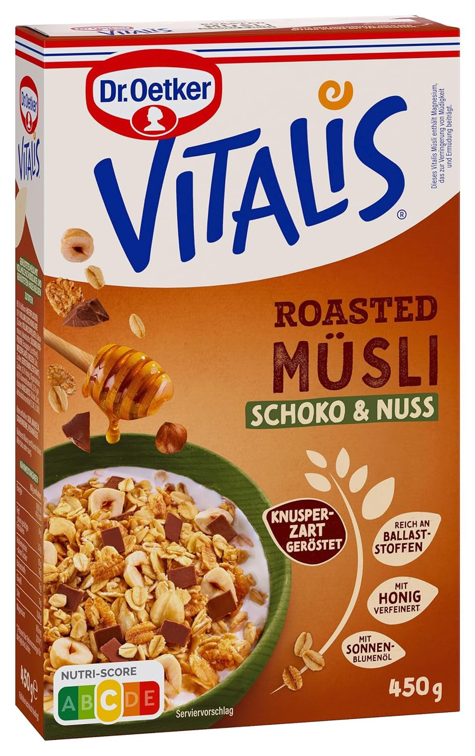 Dr. Oetker Vitalis Toasted Muesli with Cranberries and Pumpkin Seeds: Toasted Muesli with Dried Cranberries, Pack of 8 (8 x 501g)