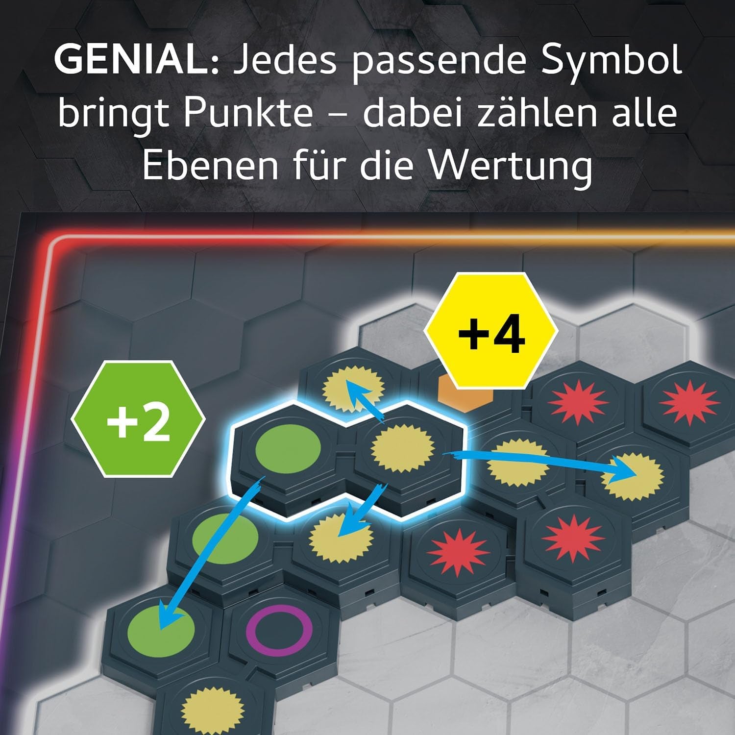 KOSMOS 684006 Simply ingenious 3D with high quality 3D bricks. Discover new possibilities, board game for the whole family from 10 years and up, gift, family game for 1-4 players, party game