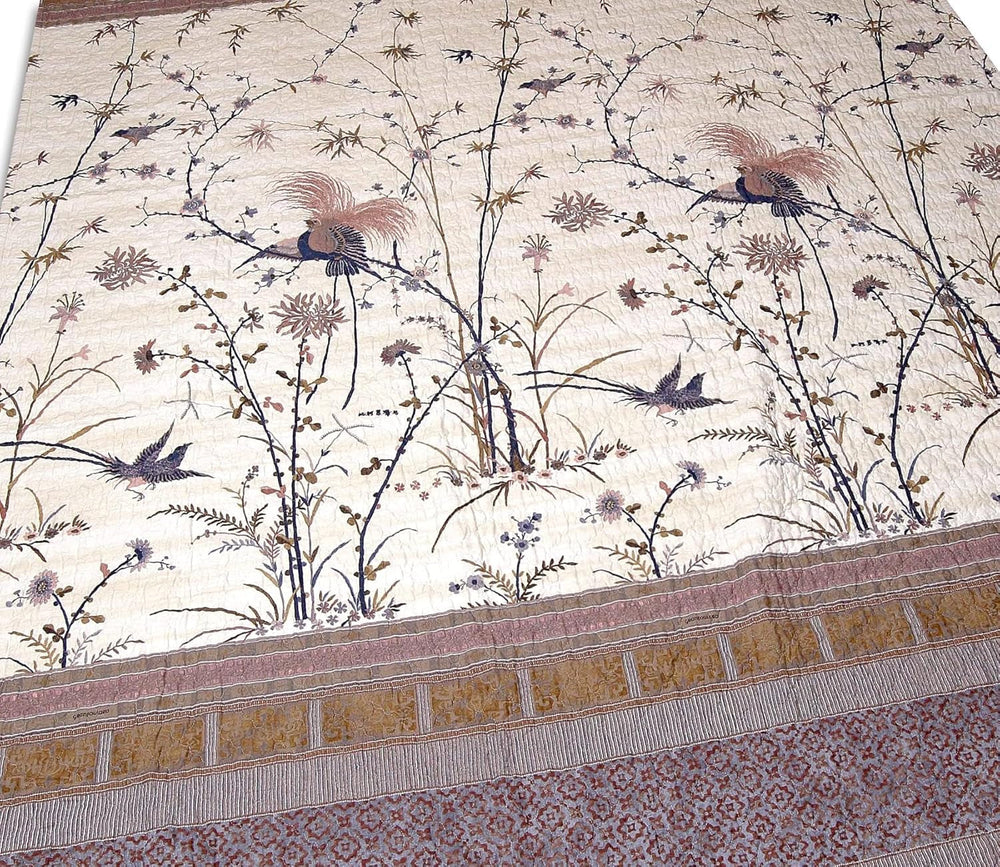 Bassetti Fong bedspread, 100 57 threads per cm² / filling: 100% pure cotton, cream, 220X255 cm Bassetti Beds and Blankets