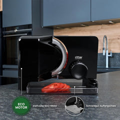 Ritter E 16 Duo plus Mașină electrică multifuncțională de feliat și tăiat din metal cu motor ecologic, fabricată în Germania Rasnite si Feliatoare Naty Shop