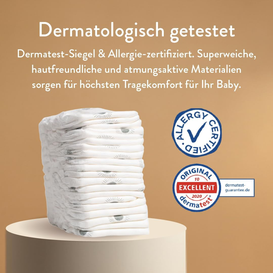 Push-up diapers, size 4 L (7-12 kg) - 1 bag of 25 pieces - No harmful substances, eco-friendly, ultra-flat, for night use - Made in Denmark