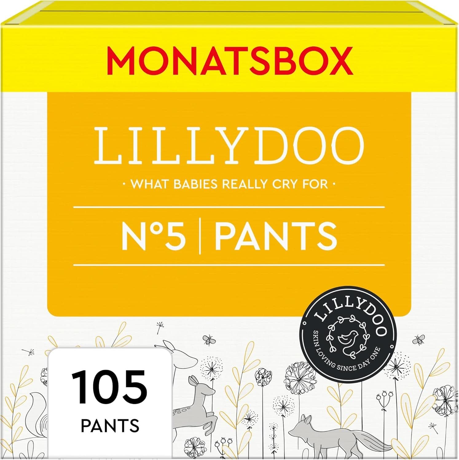 LILLYDOO Skin-Friendly Pants Naty Shop Mother and Baby Monthly Box Size 5 (105 Pieces)