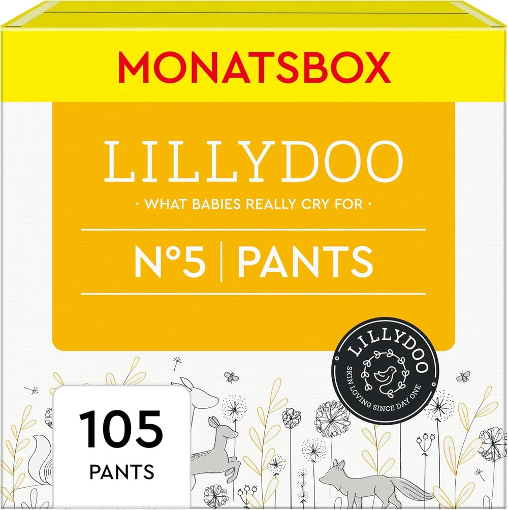 LILLYDOO Skin-Friendly Pants Naty Shop Mother and Baby Monthly Box Size 5 (105 Pieces)