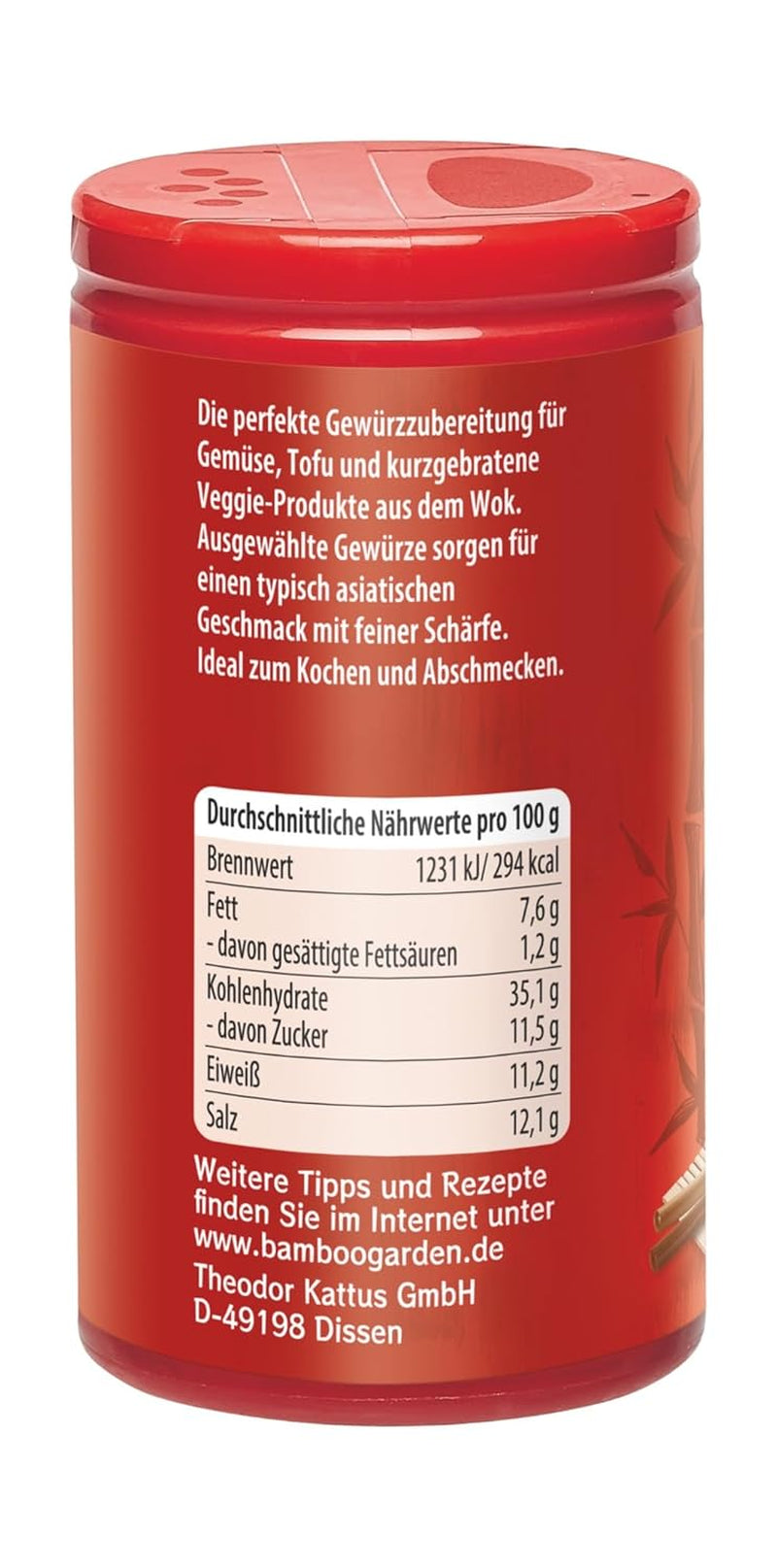 Bamboo Garden - Veggie Wok Mix Würzmischung | Vegan, natural ingredients | 40 g in der Dose