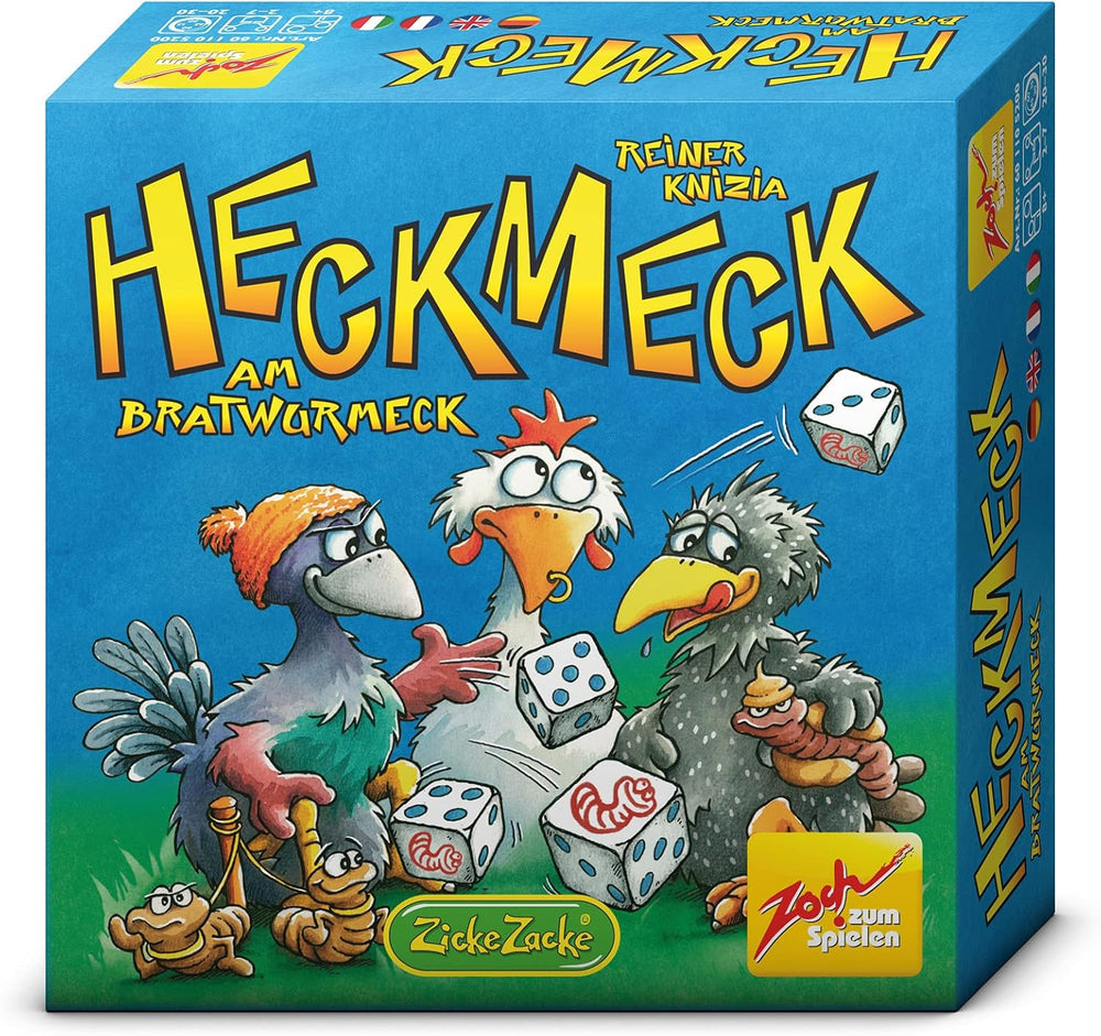 Zoch 601125200 – Heckmeck am Bratwurmeck – the turbulent dice game in the popular chicken frame for smart birds who have smelled the bratwurmeck worm, from 8 years