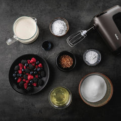 Tefal HT650E Power Mix Silence Handmixer | 600 Watt | Variable speed controller | Turbo-Und Auswurf-Funktion | Extreme Leisure Engine | Incl. 2 Rührbesen Und 2 Knethaken | Wheat Kitchen Naty Shop