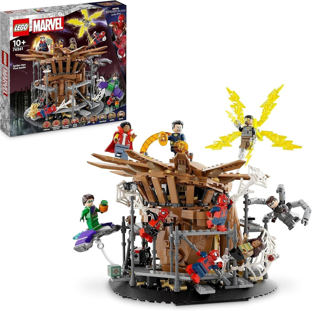 LEGO 76261 Marvel Spider-Man's Big Showdown, Spider-Man: No Way Home set with 3 minifigures Peter Parker plus Green Goblin, Electro, Sandman, Ned, Doctor Strange and MJ, collectible model Building sets Besuche den LEGO-Store Single