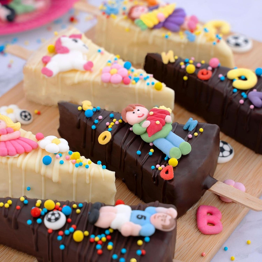 Günthart, 8 sugar figurines for the beginning of school and letters, 115 grams Sprinkles Naty Shop