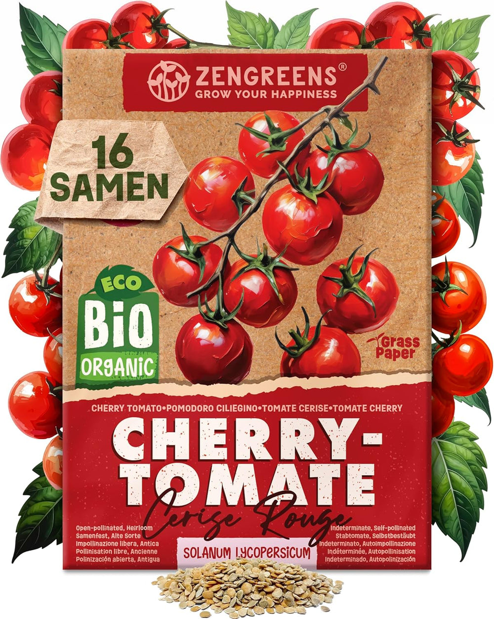 Organic Tomato Seeds in a Set of 10 - 10 Tomato Seeds for Easy Growing in the Garden, Balcony or Raised Bed - Plant Seeds - Seedlings