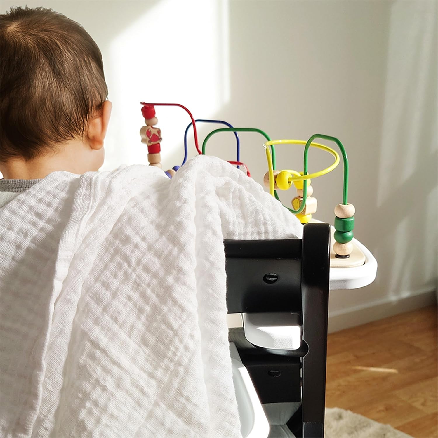 MAKIAN Muslin Squares, Pack of 10, 80x80cm, Oeko-TEX® Standard 100 Certified, 10 Premium Burp Cloths - Double Woven Cloth Squares / Muslin Squares, Boil Resistant - White