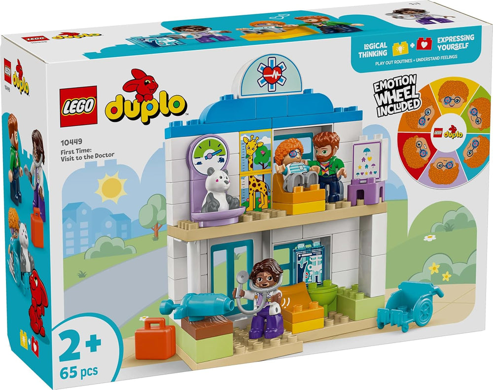 LEGO DUPLO Town First Visit to the Doctor, Building Toy, Playset to Promote Fine Motor Skills, Gift for Toddlers 2 Years Old, Educational Toy, Hospital Role Play 10449 Building Sets Besuche den LEGO-Store
