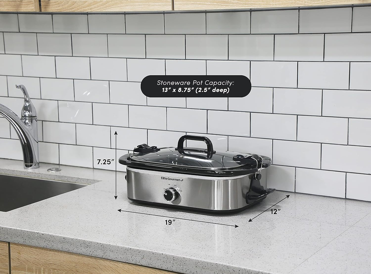 MST-5240SS Slow cooker, 3.3 liters, Stainless steel Slow Cooker Naty Shop