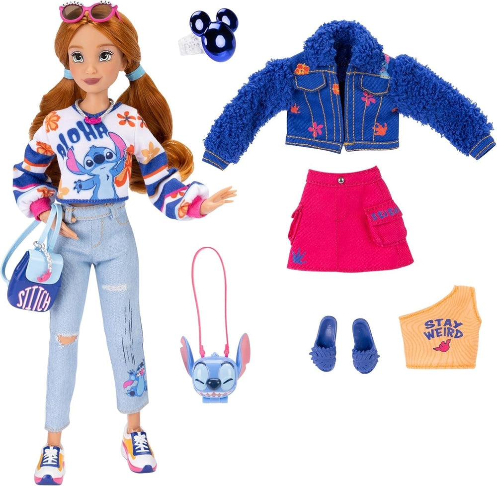 Disney ILY 4EVER Fashion Dolls Stitch with Red Hair 11.5" tall with 13 points of articulation, two complete Mix-And-Match outfits and sparkling Mickey ring for you! Naty Shop dolls