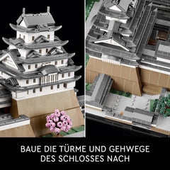 LEGO Architecture Himeji Castle, Adult Model Kit, Landmark Collection, Creative Gardening and Japanese Culture Fan Set with Cherry Blossom Tree, Gift for Him and Her 21060 Building Sets Besuche den LEGO-Store