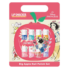 Big Apple Snow White Lip Smacker Nail Polish Set 9 Piece Kids Nail Polish Set with Electric Nail Dryer Disney Princess Nail Polish Gifts for Kids