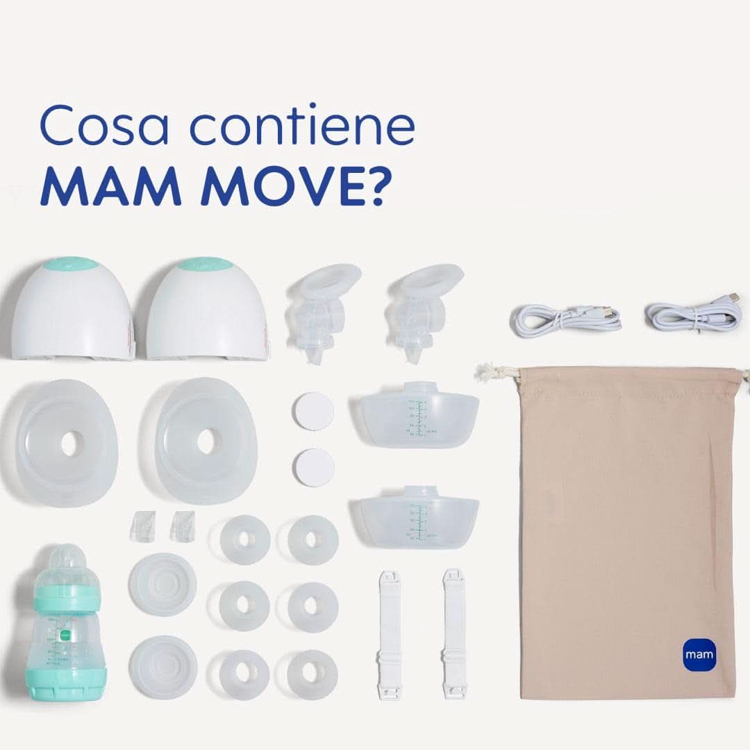 MAM Move Double breast pump, portable, 3 operating modes and 5 intensity levels Accessories Food and Breastfeeding Bebe Naty Shop