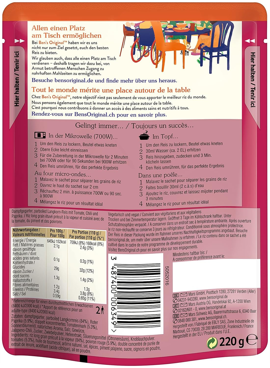 BEN'S ORIGINAL™ Mexican express rice 6 x 220g