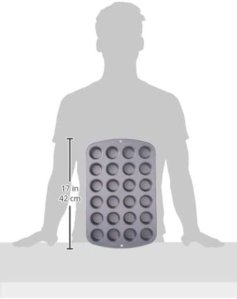 Wilton 24 Er Mini-Muffinbackform, Antihaftbeschichte, Silber Molds and baking trays Naty Shop