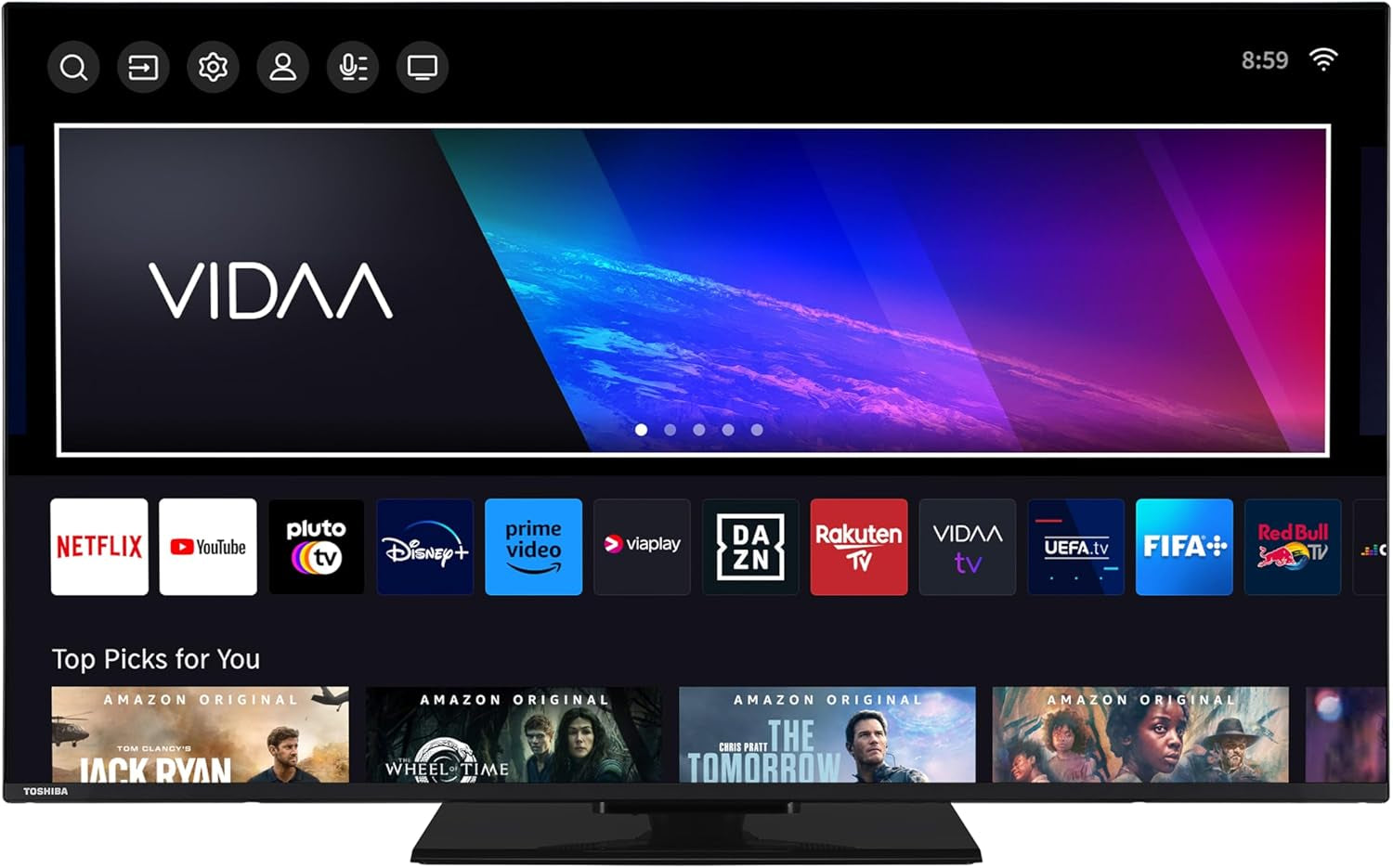 Televizor Toshiba 40LV2E63DAZ de 40 de inci/TV inteligent VIDAA (Full HD, HDR, tuner triplu, Bluetooth, Dolby Audio) [2024]