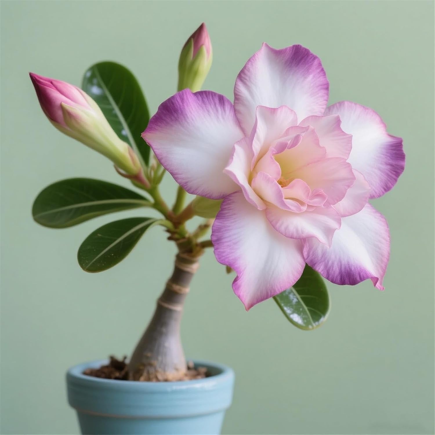 Lebende Pflanzen,Winterhart pflanzen, Mehrjährige Blumenzwiebel ist winterhart, Mysteriöse magische Glühbirne, Blumenzwiebel Mix,3 years-1 Wüstenrose knollen -I