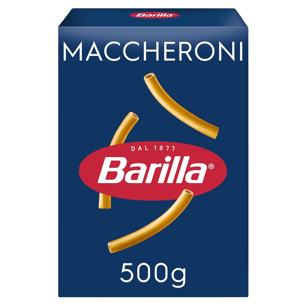 Pasta Barilla Classic Maccheroni no. 44 of high quality durum wheat, always al dente, 500g