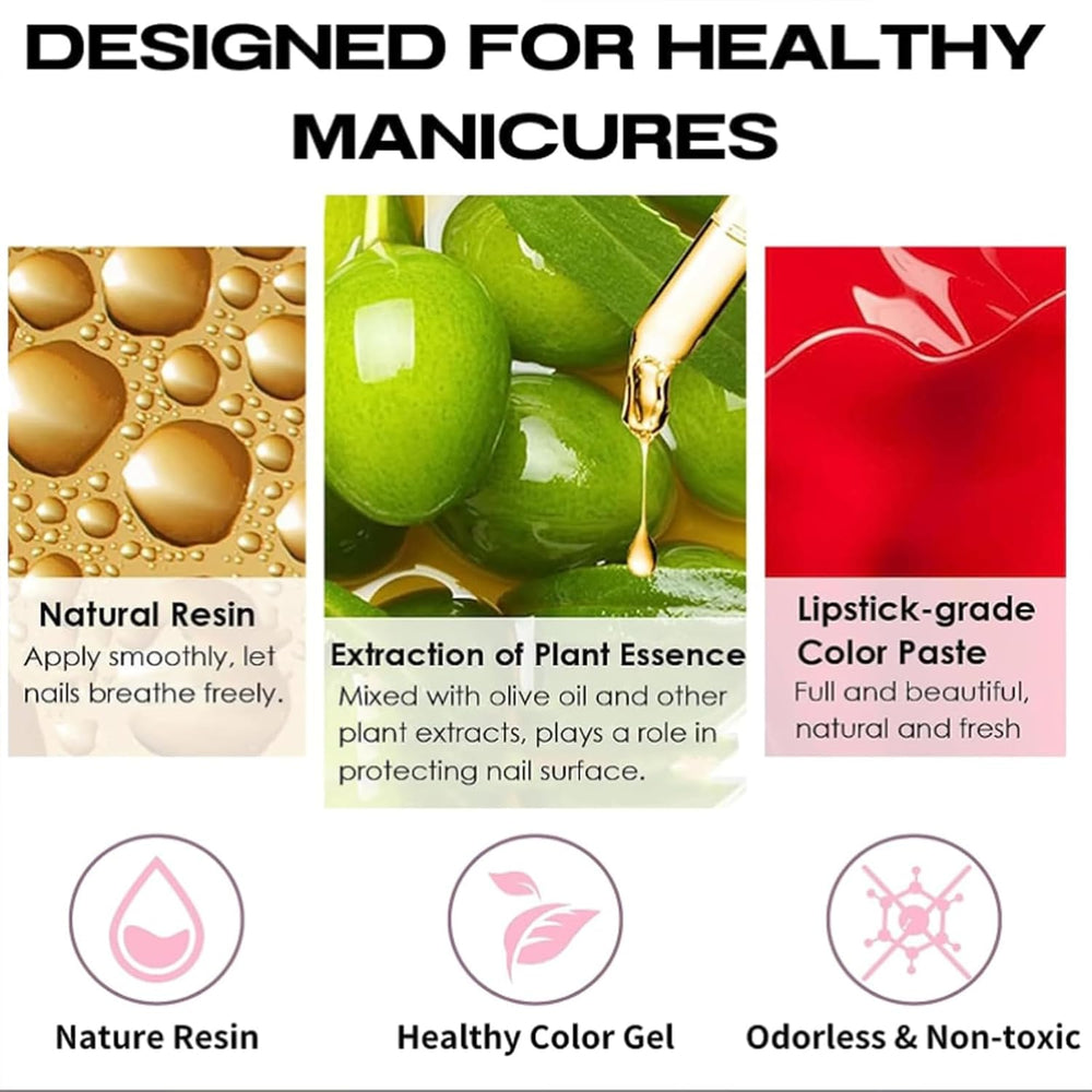 4 Piece Nail Polish Set - Quick Dry Long Lasting Water Based Nail Polish - DIY Nail Design Nail Polish (Nude Normal Style 4 Piece Set)