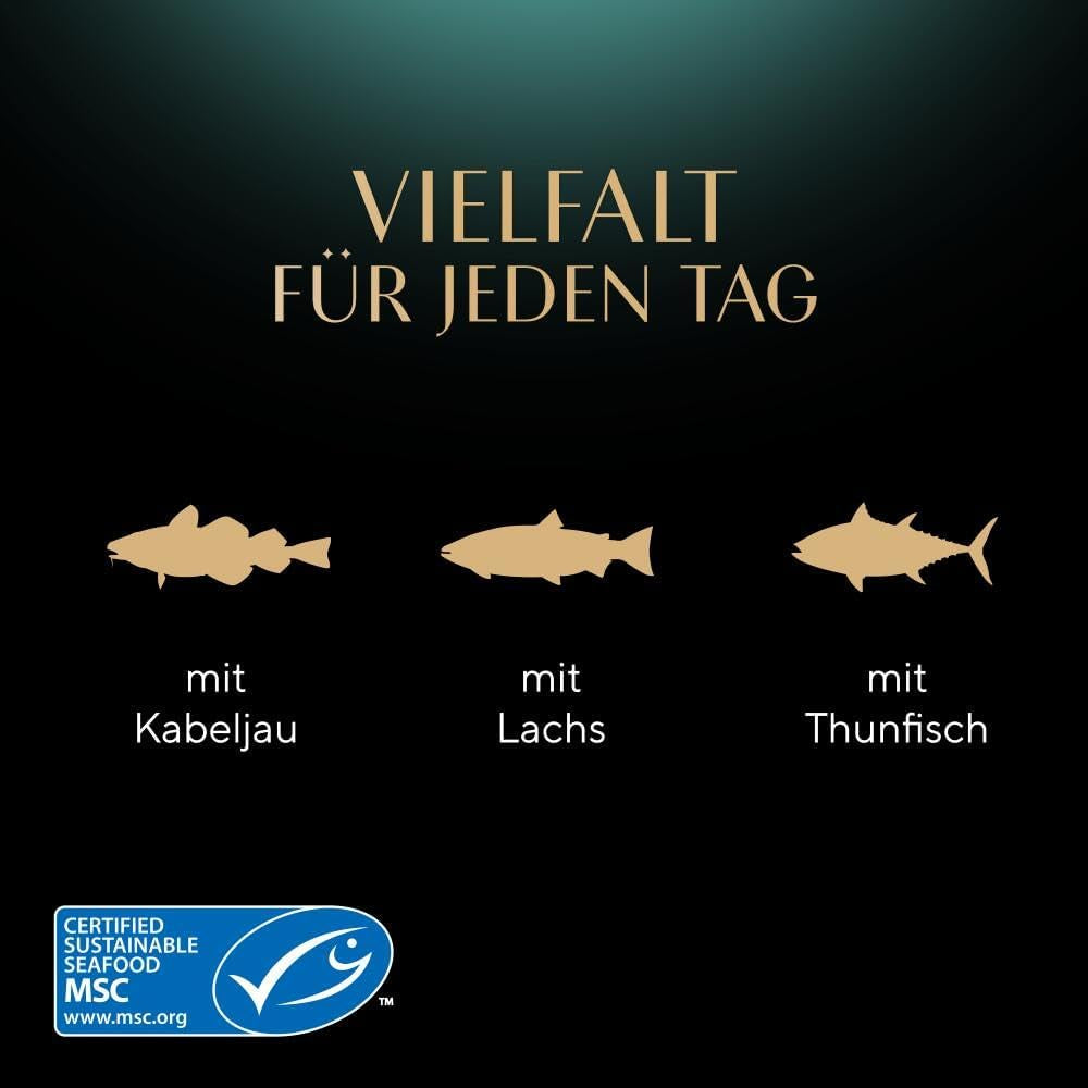 Sheba CATCARE Pungă Wet Fresh & FINE (Pește) Bucăți în sos Adult 50g Pachet multiplu Standard