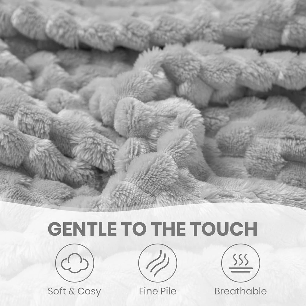 Good Nite Comfort Blanket Fluffy Blanket 150 X 200 cm Soft Microfiber Bedspread Sofa Blanket Comfort Blanket Warm Fleece Blanket for Sofa and Bed Bedroom Office Gray Good Nite Beds and Blankets