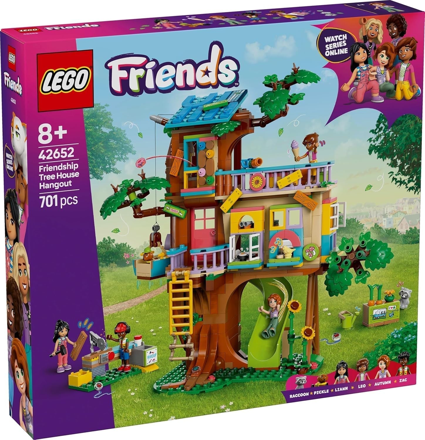 LEGO Friends Tree House Build and Play Role Play Set Toy House for Girls 8 Years Old Set with 4 Character Minifigures and 2 Animal Figures Gift Idea for Kids 42652 Building Sets Besuche den LEGO-Store